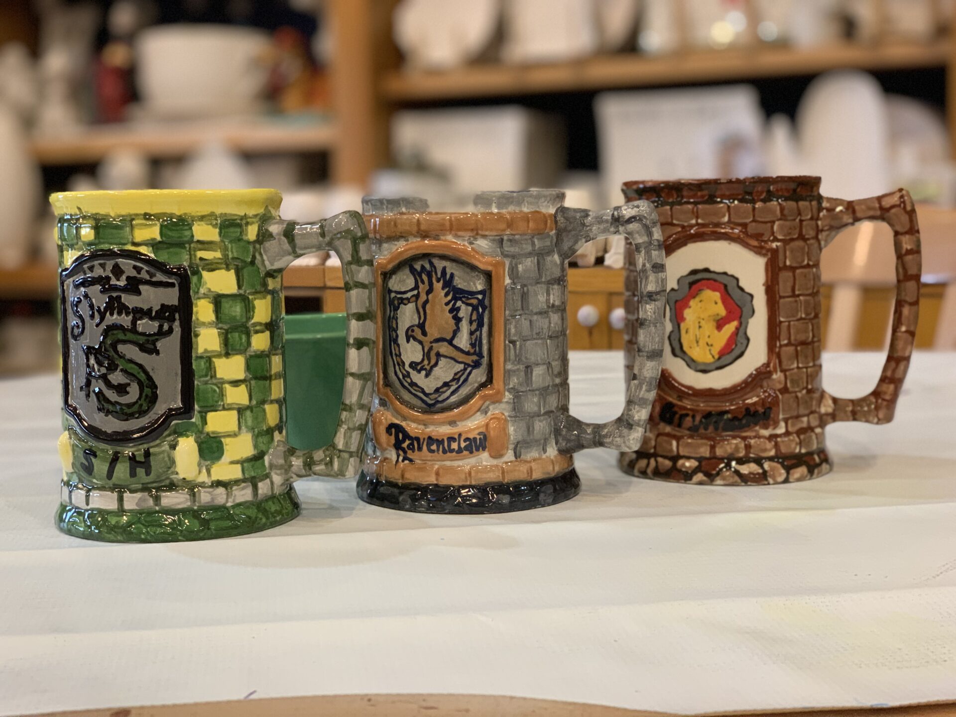 Jugs made with clay and painted